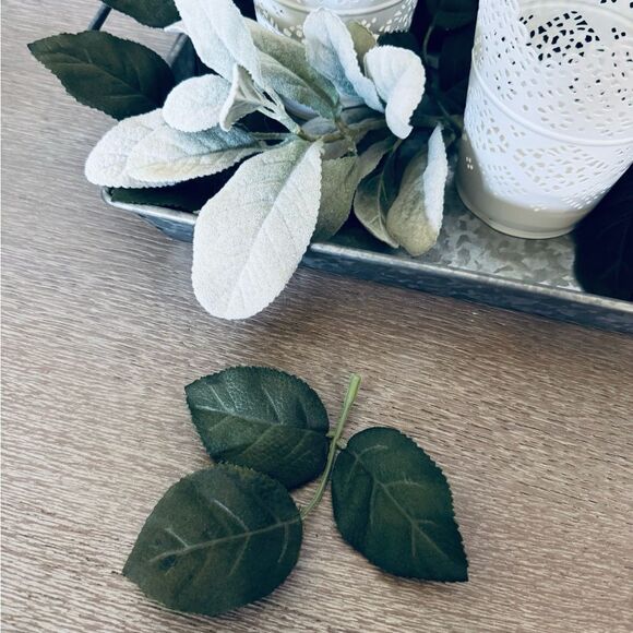 Farmhouse Galvanized Tray Greenery Candle Holder Planter Vases Decor - Picture 3 of 3